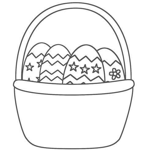 easter basket colouring in